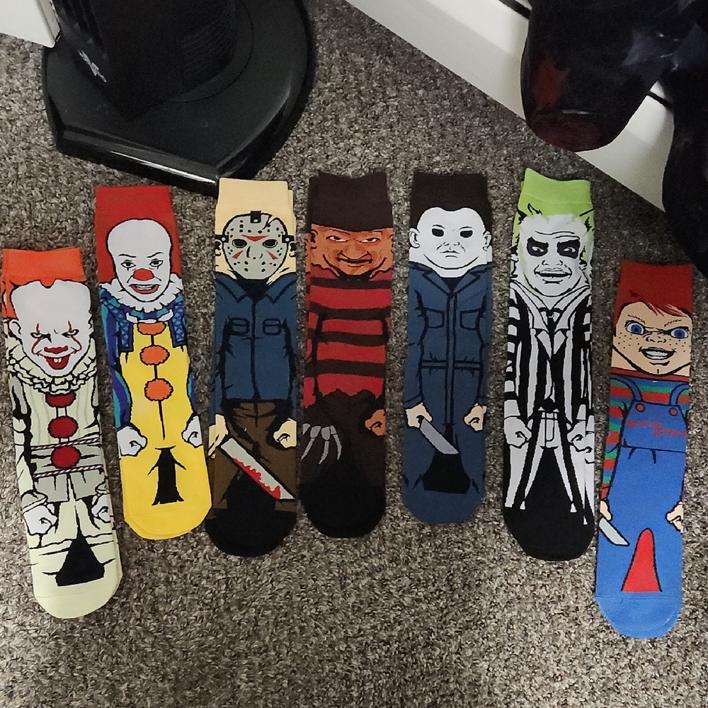 Spencer's Horror Character Socks Set - Multicolor